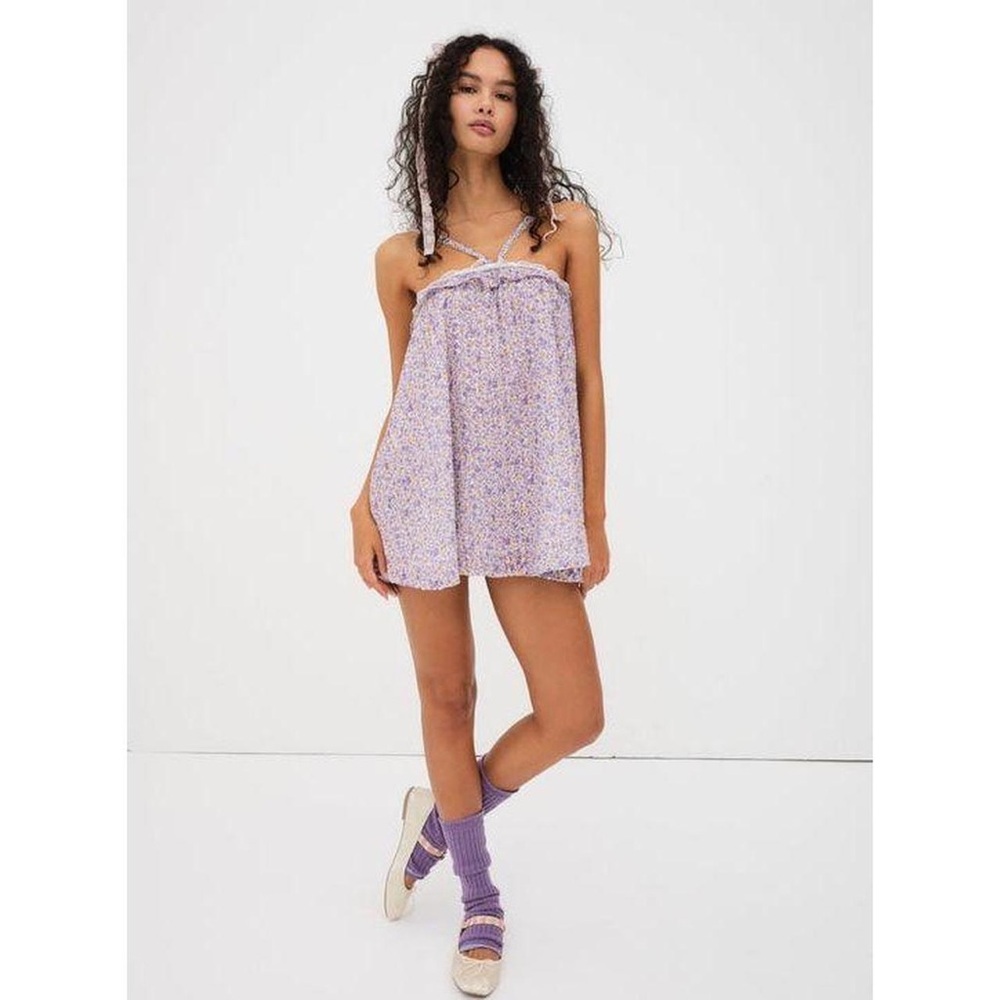 For Love And Lemons Purple Floral Mini Dress- NWT